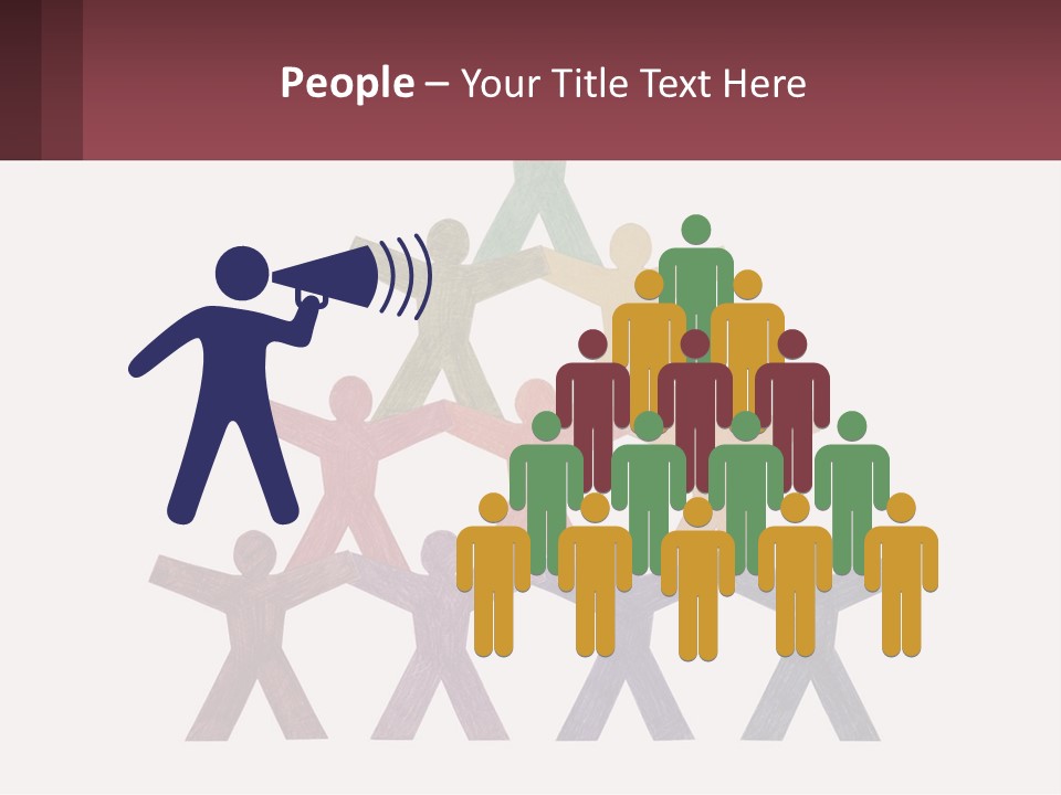 A Group Of People Standing On Top Of Each Other PowerPoint Template
