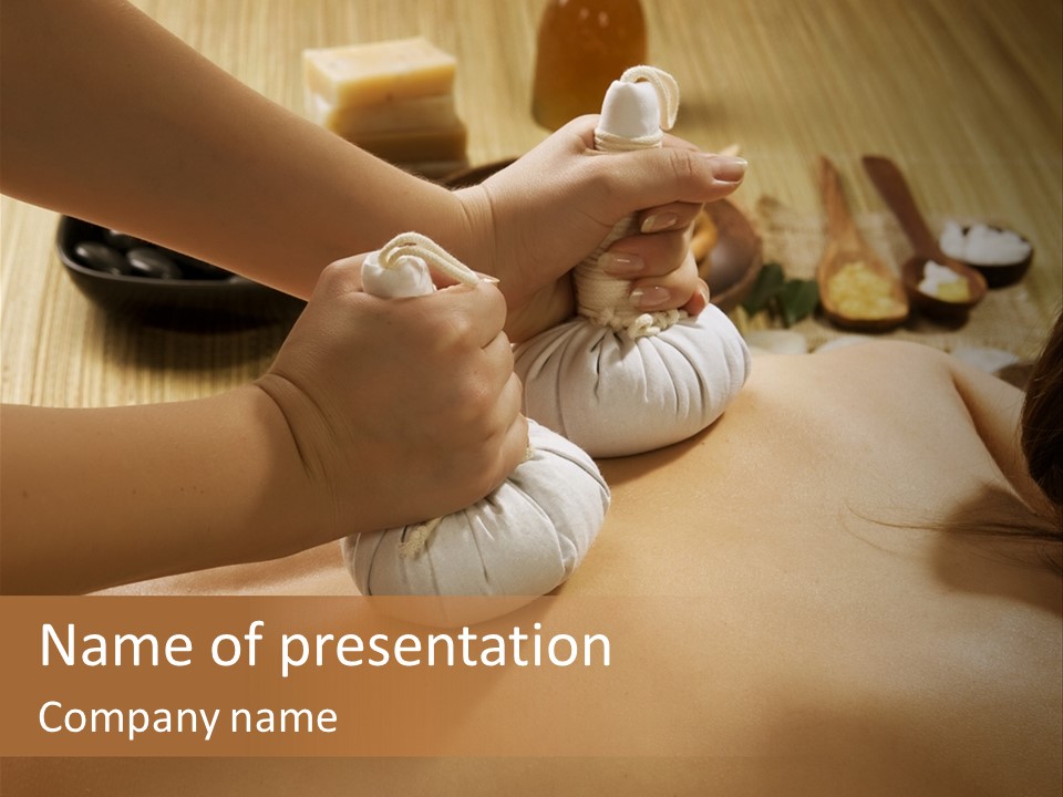 A Woman Getting A Manicure At A Spa Powerpoint Template PowerPoint Template