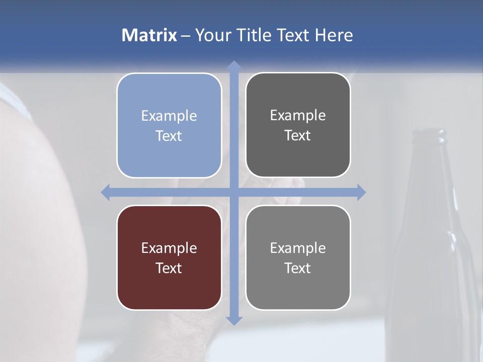 A Man Holding His Face Next To A Bottle Of Beer PowerPoint Template