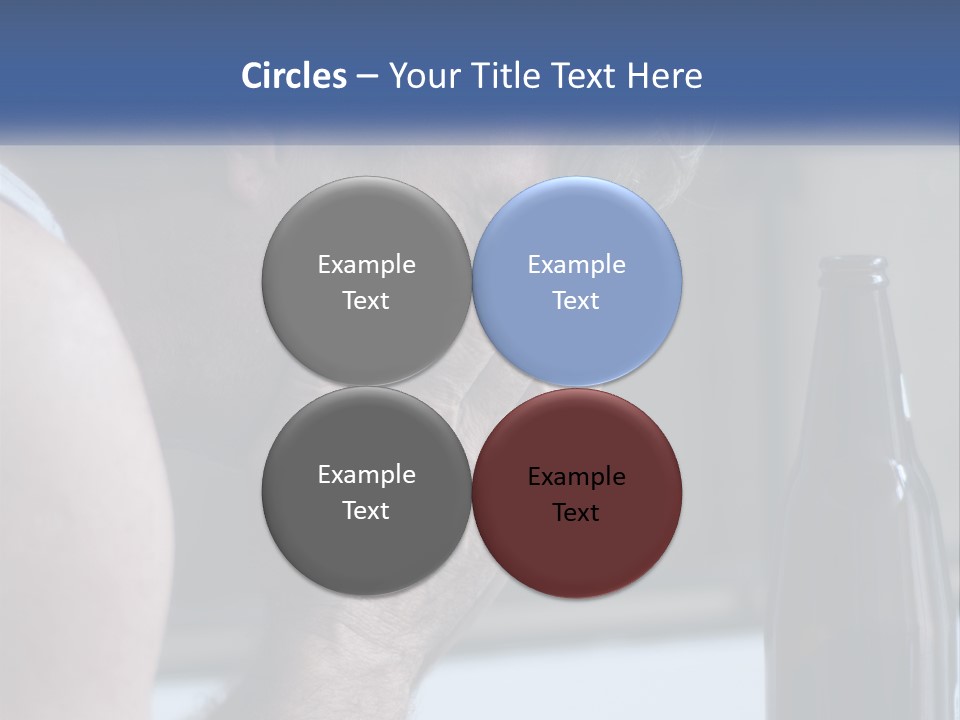 A Man Holding His Face Next To A Bottle Of Beer PowerPoint Template