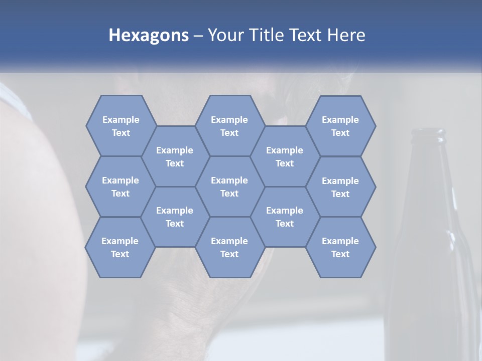 A Man Holding His Face Next To A Bottle Of Beer PowerPoint Template