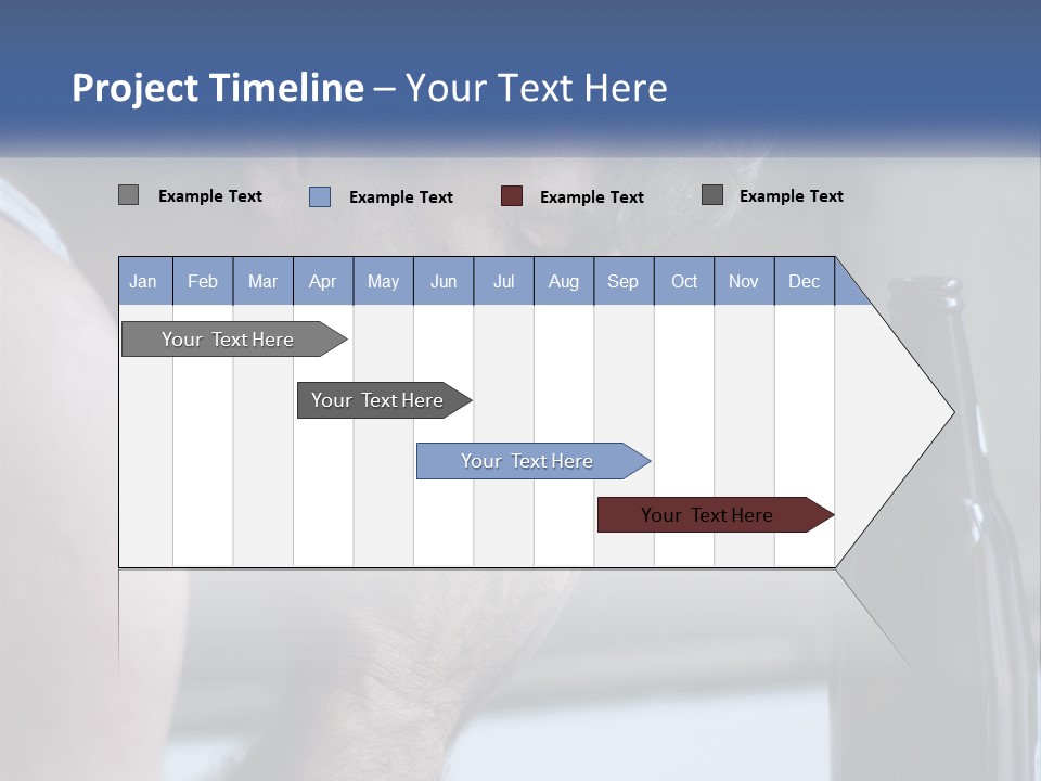 A Man Holding His Face Next To A Bottle Of Beer PowerPoint Template