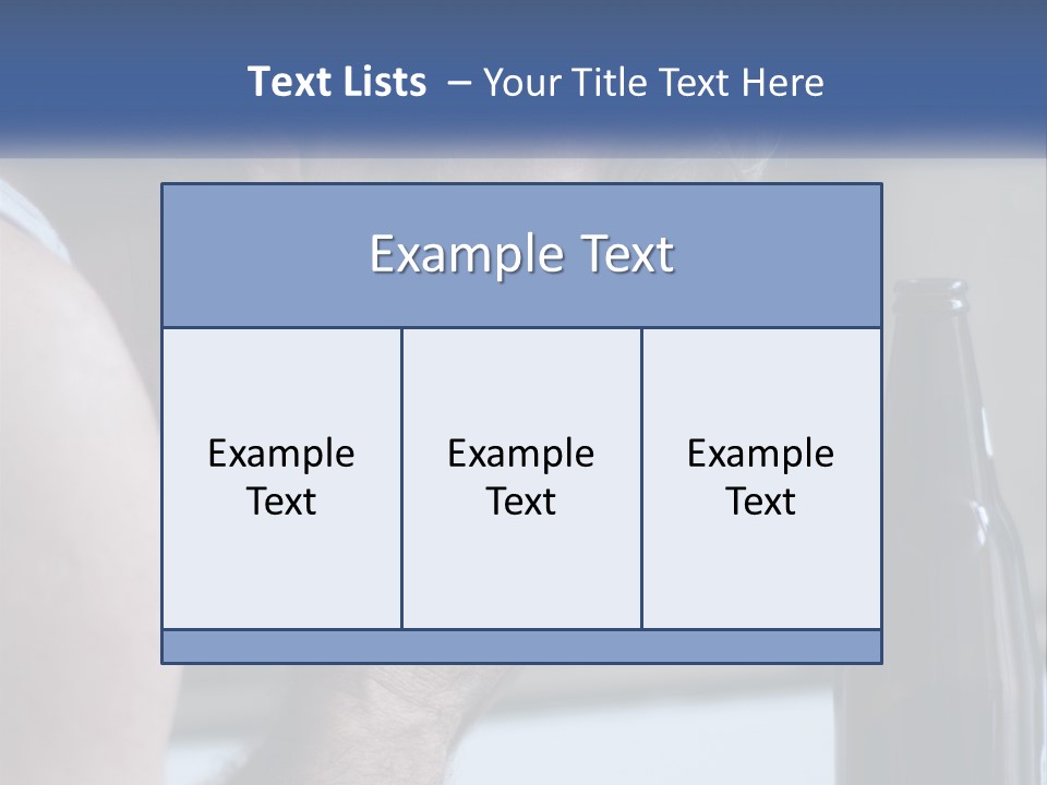 A Man Holding His Face Next To A Bottle Of Beer PowerPoint Template