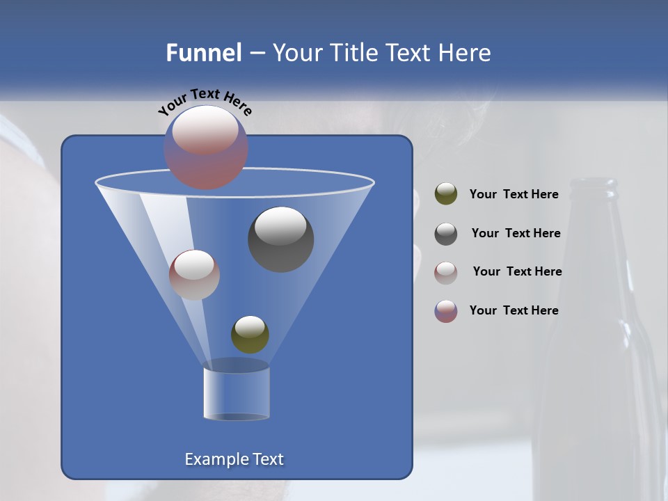 A Man Holding His Face Next To A Bottle Of Beer PowerPoint Template