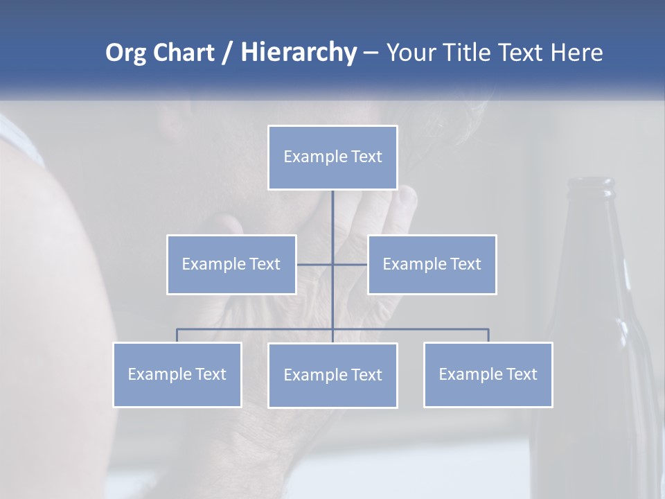 A Man Holding His Face Next To A Bottle Of Beer PowerPoint Template