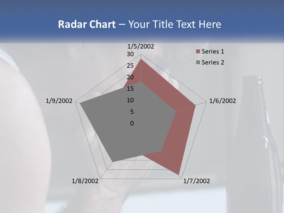 A Man Holding His Face Next To A Bottle Of Beer PowerPoint Template