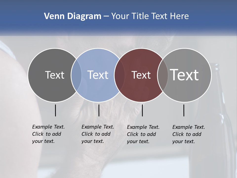 A Man Holding His Face Next To A Bottle Of Beer PowerPoint Template