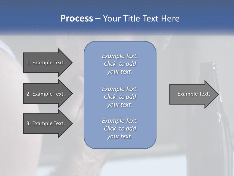 A Man Holding His Face Next To A Bottle Of Beer PowerPoint Template