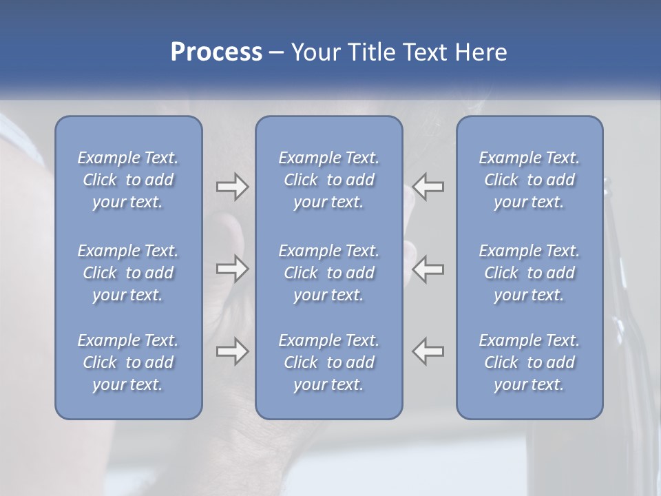 A Man Holding His Face Next To A Bottle Of Beer PowerPoint Template