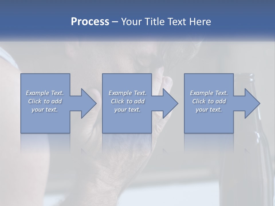 A Man Holding His Face Next To A Bottle Of Beer PowerPoint Template