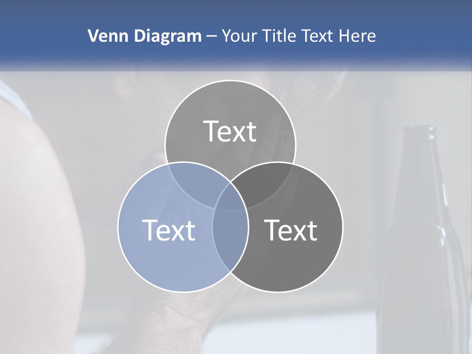 A Man Holding His Face Next To A Bottle Of Beer PowerPoint Template