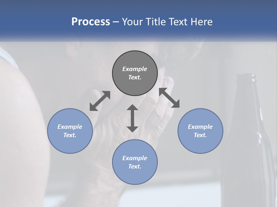 A Man Holding His Face Next To A Bottle Of Beer PowerPoint Template