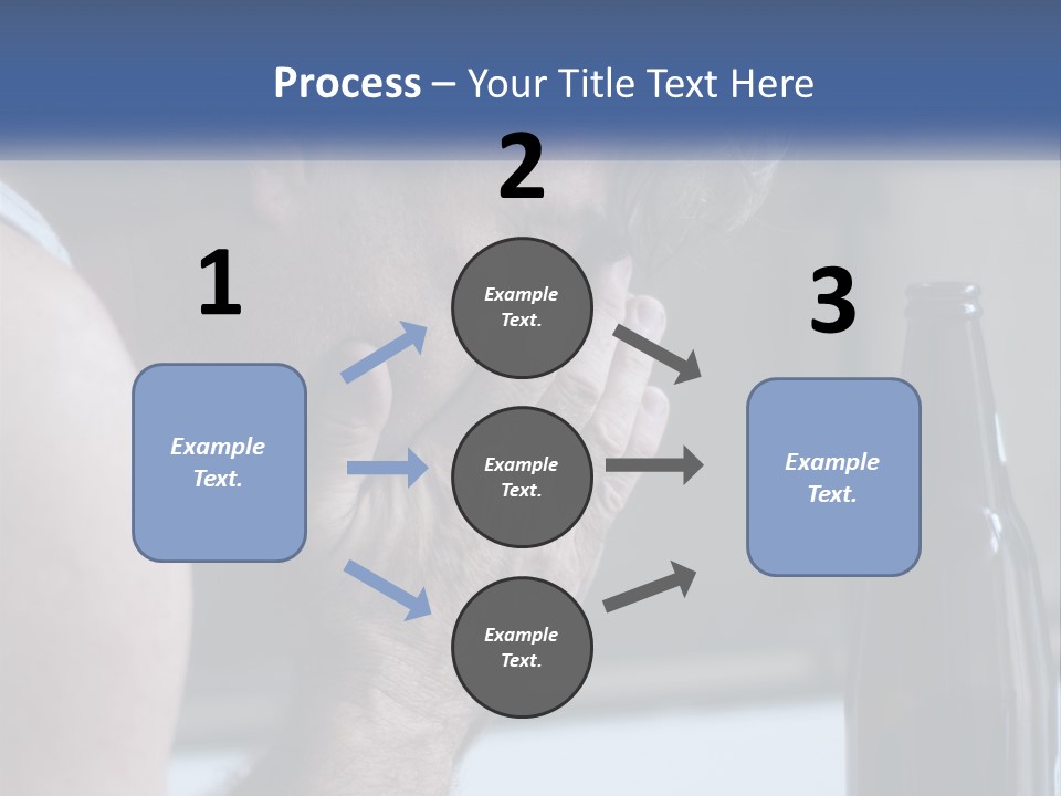 A Man Holding His Face Next To A Bottle Of Beer PowerPoint Template