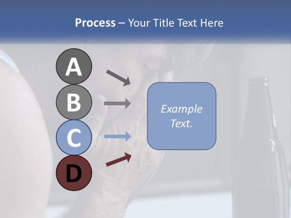 A Man Holding His Face Next To A Bottle Of Beer PowerPoint Template