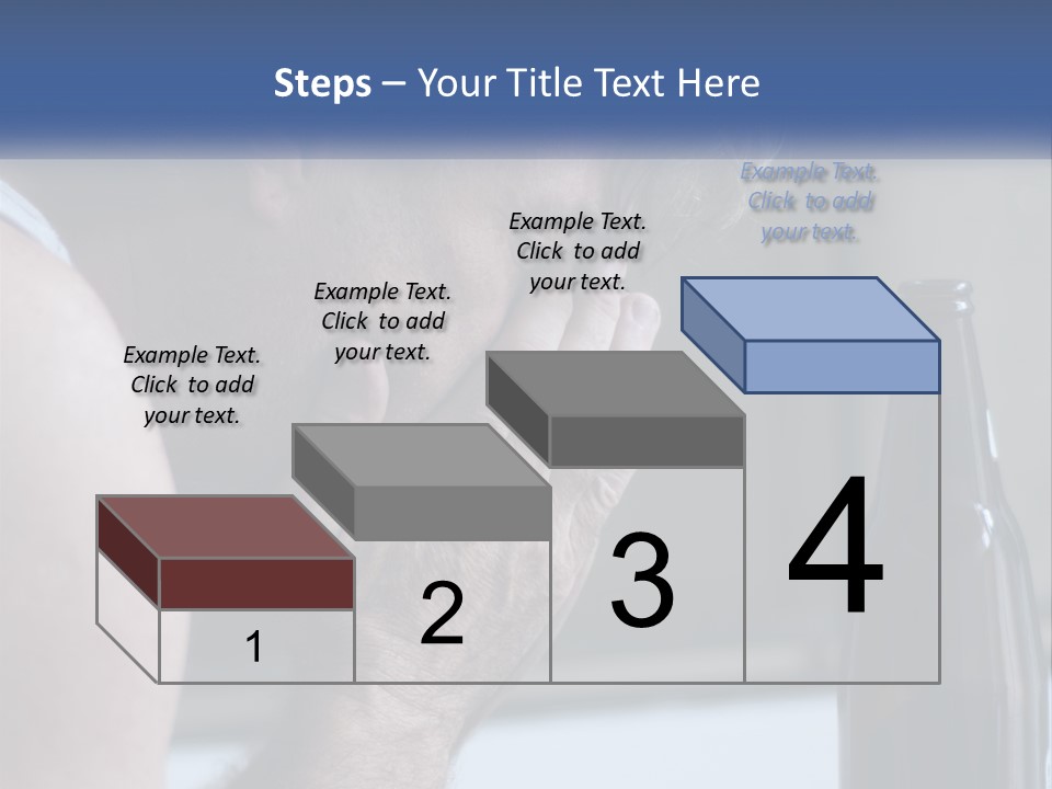 A Man Holding His Face Next To A Bottle Of Beer PowerPoint Template