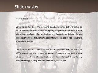 A Buddha Statue Is Shown In Black And White PowerPoint Template