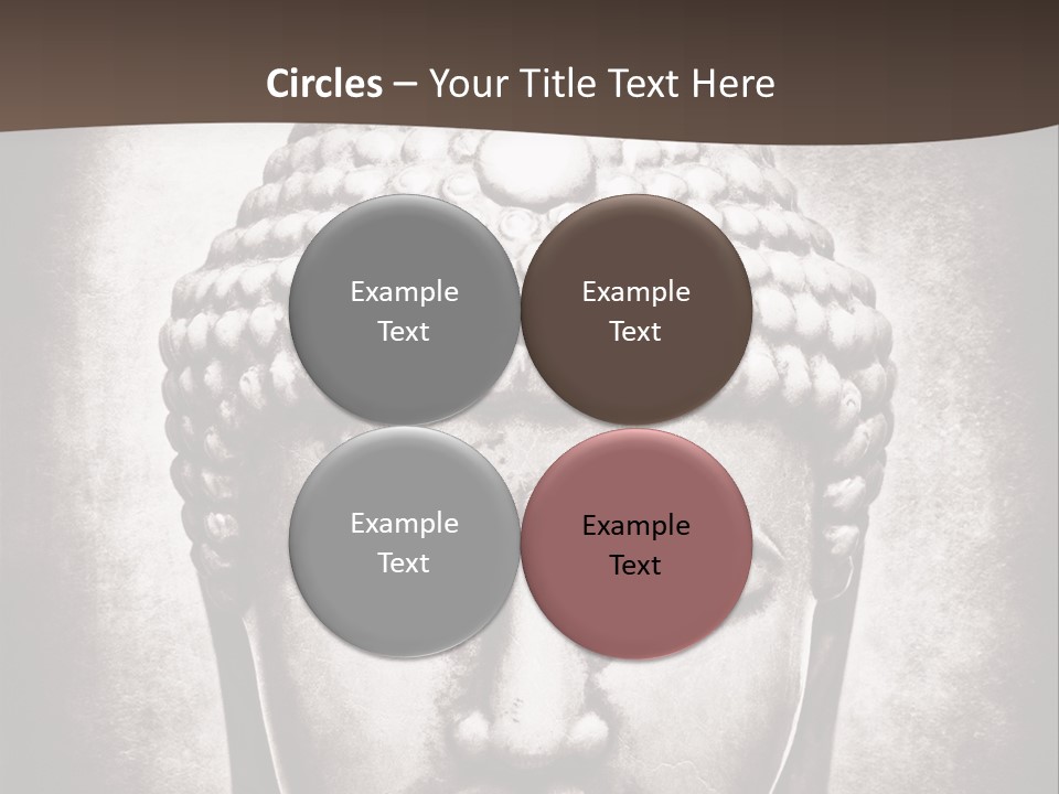 A Buddha Statue Is Shown In Black And White PowerPoint Template