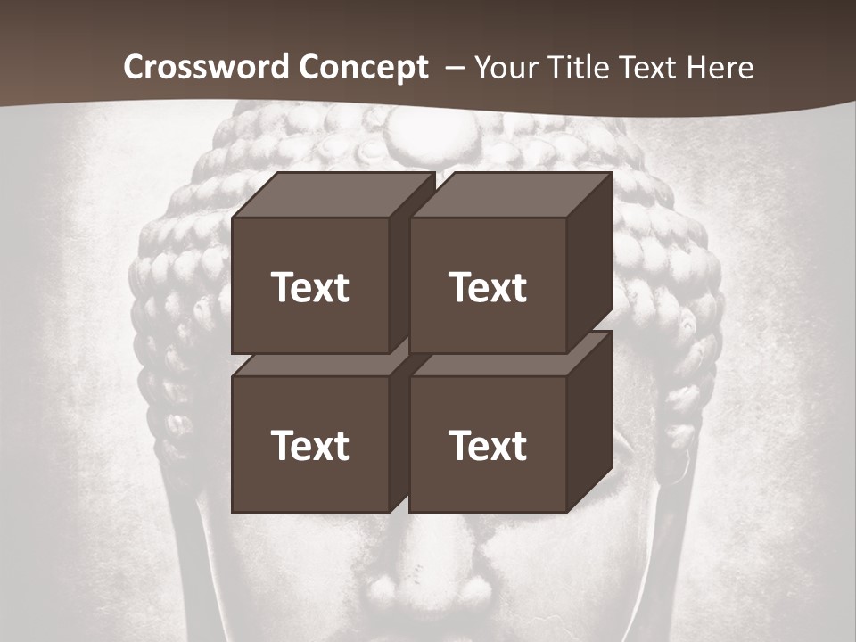 A Buddha Statue Is Shown In Black And White PowerPoint Template