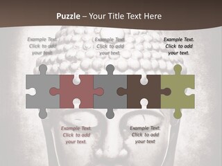 A Buddha Statue Is Shown In Black And White PowerPoint Template