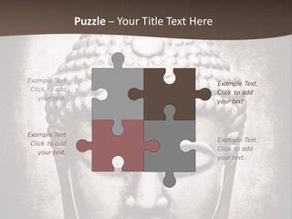 A Buddha Statue Is Shown In Black And White PowerPoint Template