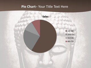 A Buddha Statue Is Shown In Black And White PowerPoint Template