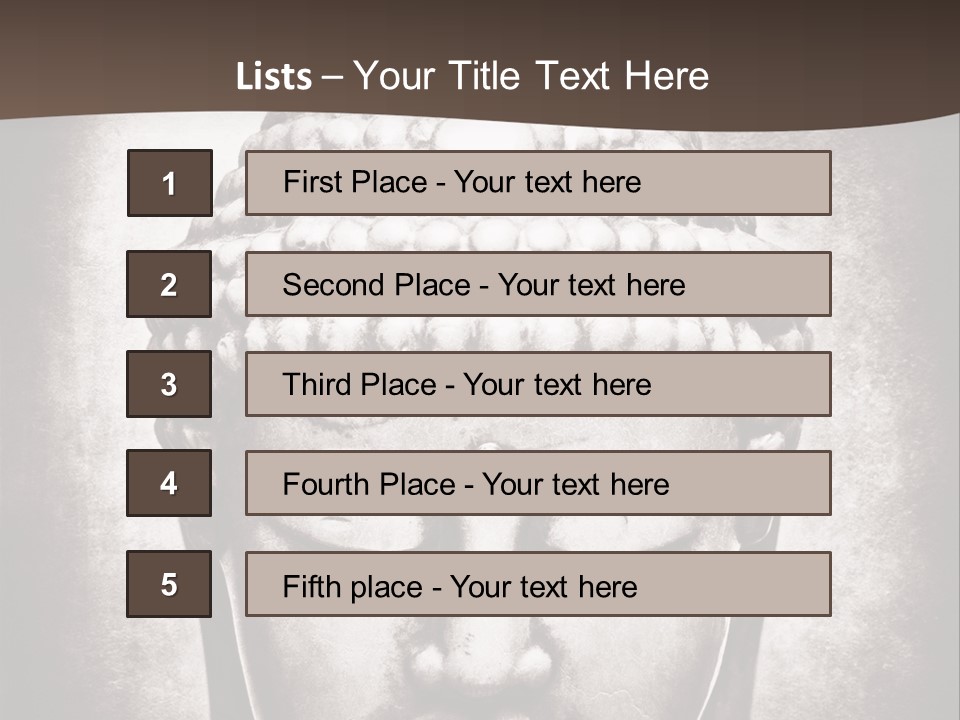 A Buddha Statue Is Shown In Black And White PowerPoint Template