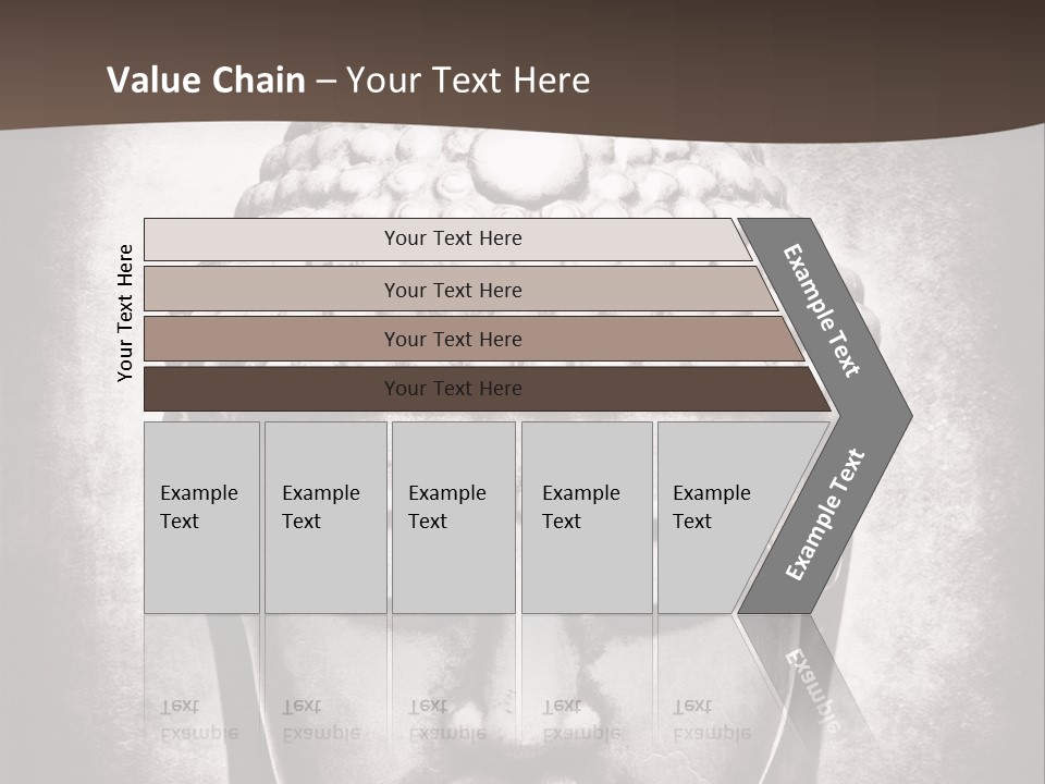 A Buddha Statue Is Shown In Black And White PowerPoint Template