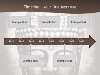 A Buddha Statue Is Shown In Black And White PowerPoint Template