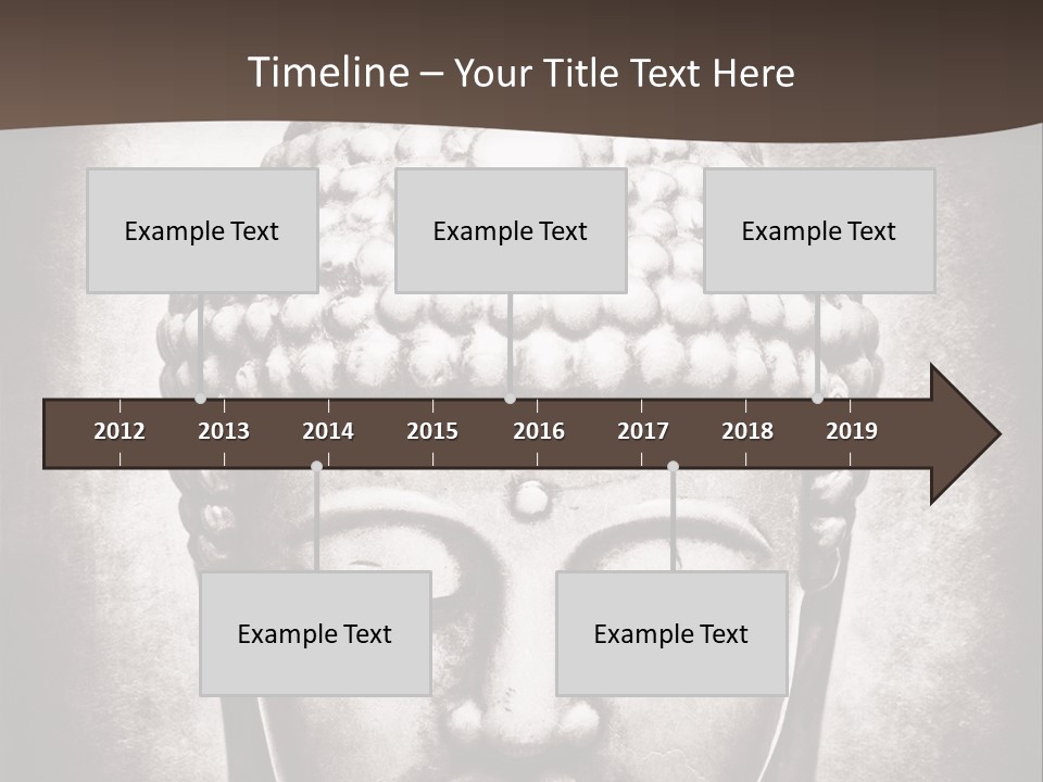 A Buddha Statue Is Shown In Black And White PowerPoint Template