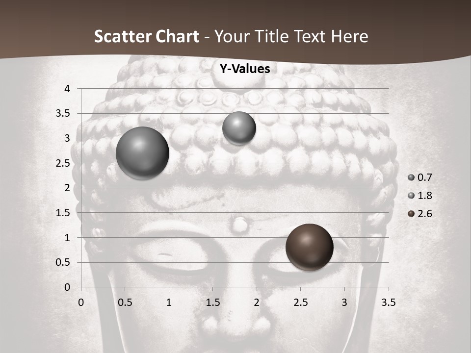 A Buddha Statue Is Shown In Black And White PowerPoint Template