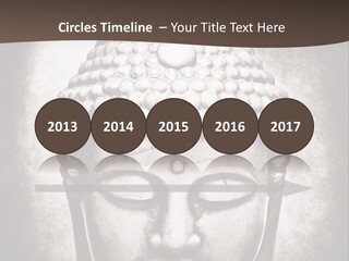 A Buddha Statue Is Shown In Black And White PowerPoint Template