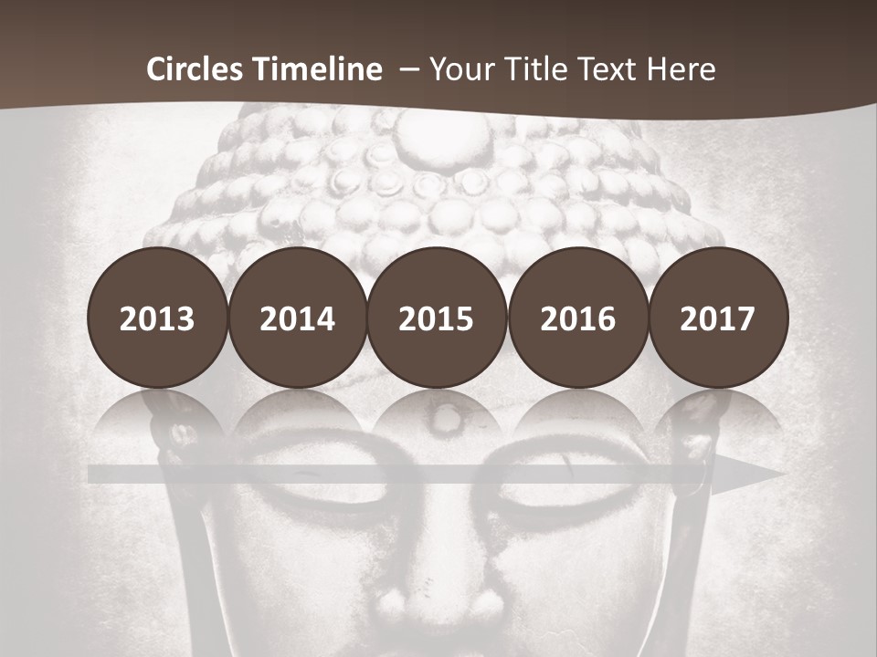 A Buddha Statue Is Shown In Black And White PowerPoint Template