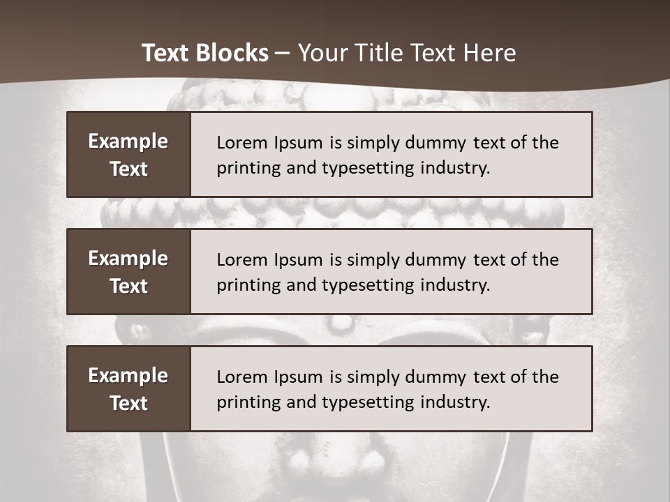 A Buddha Statue Is Shown In Black And White PowerPoint Template