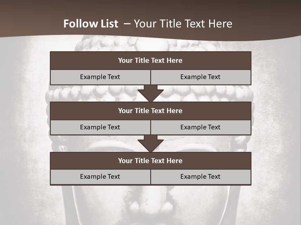 A Buddha Statue Is Shown In Black And White PowerPoint Template