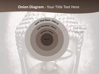 A Buddha Statue Is Shown In Black And White PowerPoint Template