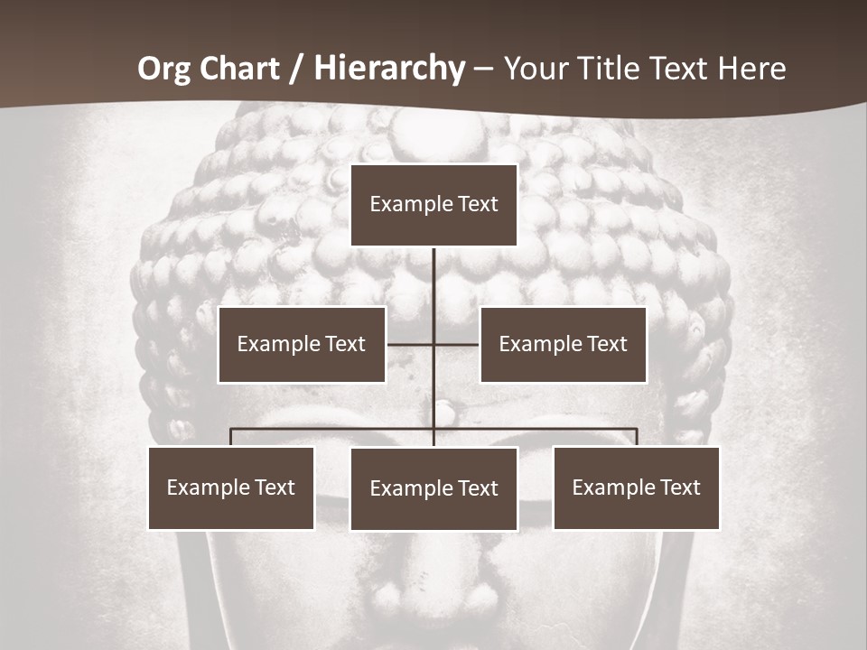 A Buddha Statue Is Shown In Black And White PowerPoint Template