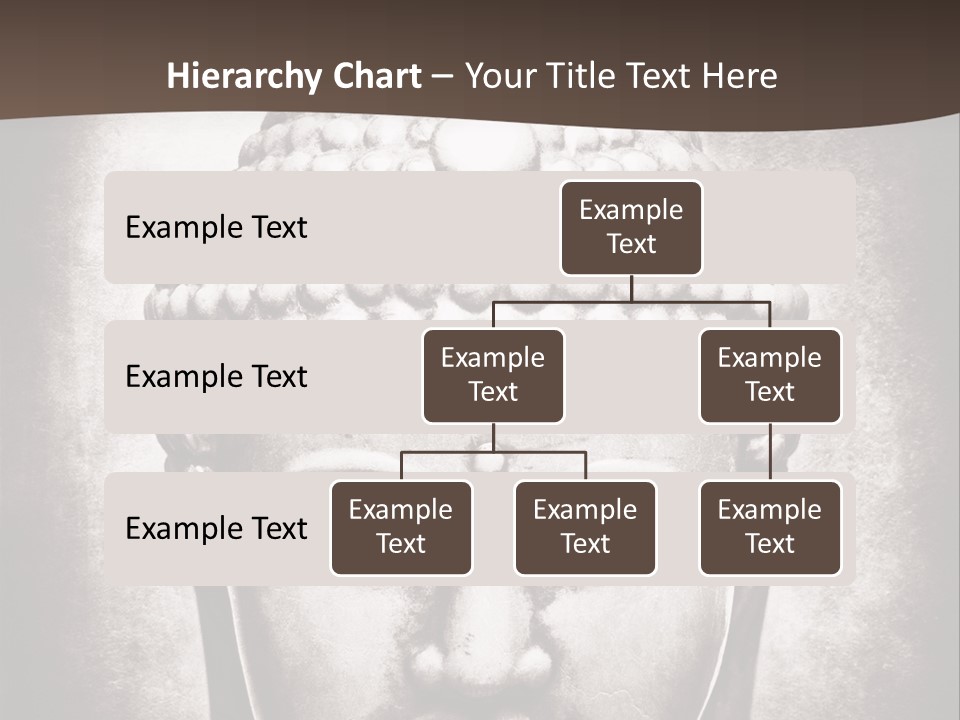 A Buddha Statue Is Shown In Black And White PowerPoint Template