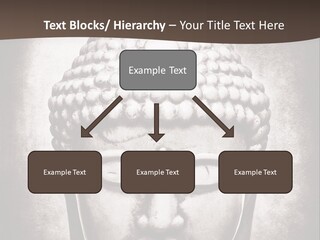 A Buddha Statue Is Shown In Black And White PowerPoint Template
