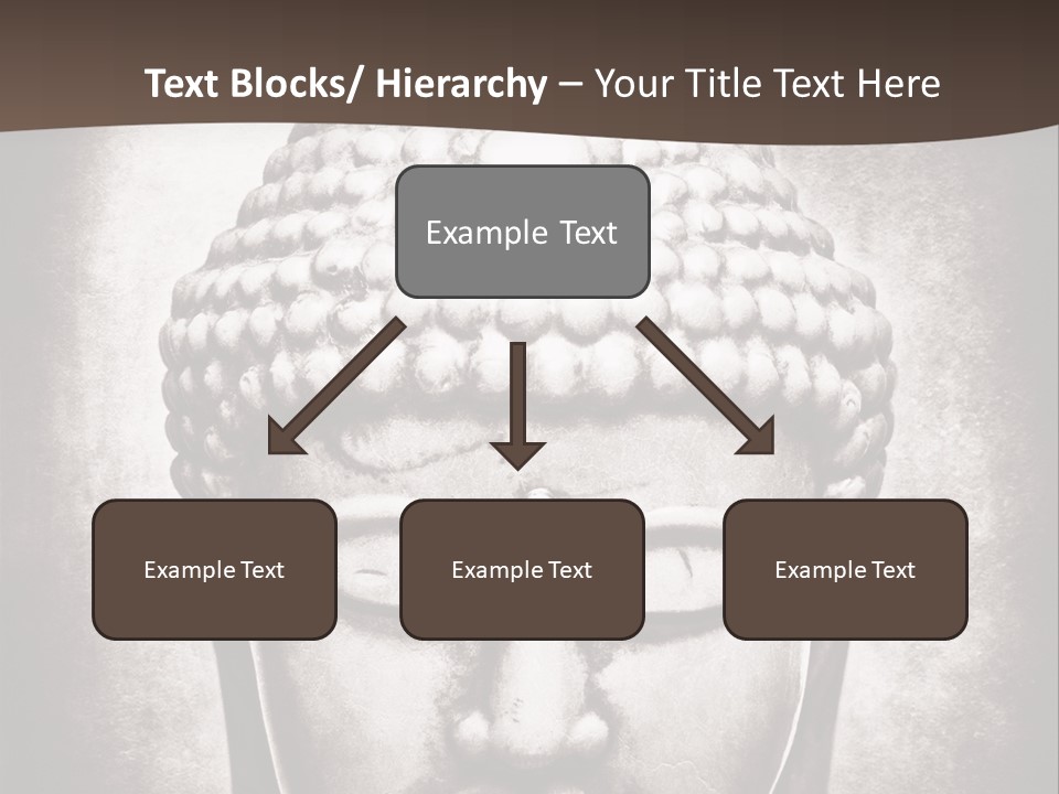 A Buddha Statue Is Shown In Black And White PowerPoint Template