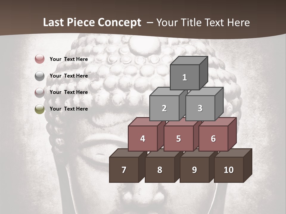 A Buddha Statue Is Shown In Black And White PowerPoint Template