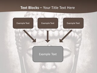 A Buddha Statue Is Shown In Black And White PowerPoint Template