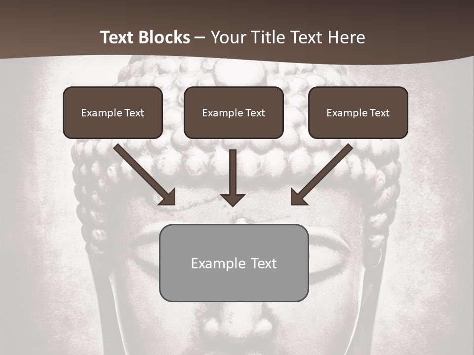 A Buddha Statue Is Shown In Black And White PowerPoint Template