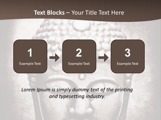 A Buddha Statue Is Shown In Black And White PowerPoint Template