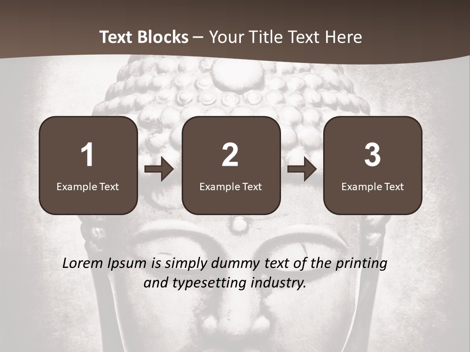 A Buddha Statue Is Shown In Black And White PowerPoint Template