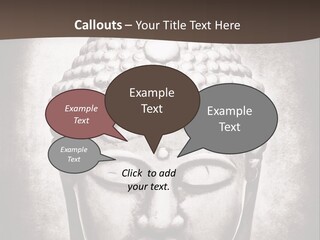 A Buddha Statue Is Shown In Black And White PowerPoint Template