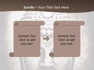 A Buddha Statue Is Shown In Black And White PowerPoint Template