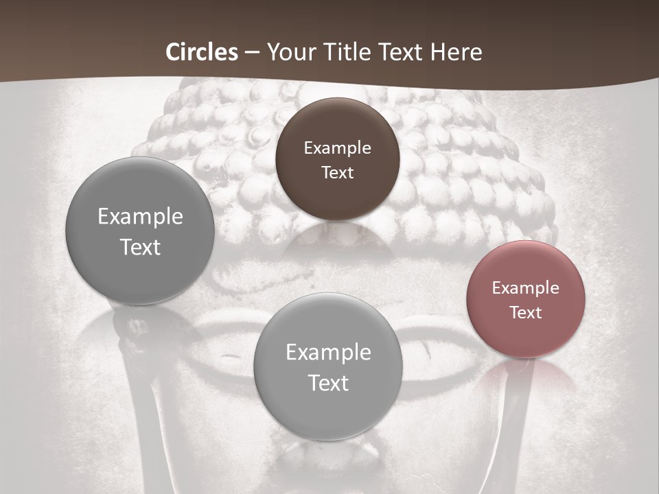 A Buddha Statue Is Shown In Black And White PowerPoint Template