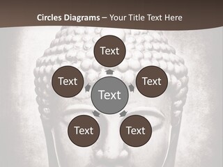 A Buddha Statue Is Shown In Black And White PowerPoint Template