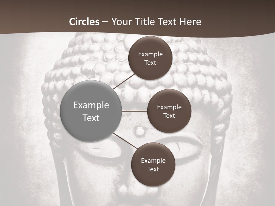 A Buddha Statue Is Shown In Black And White PowerPoint Template
