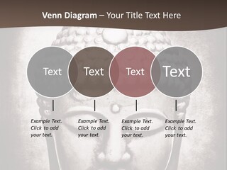 A Buddha Statue Is Shown In Black And White PowerPoint Template